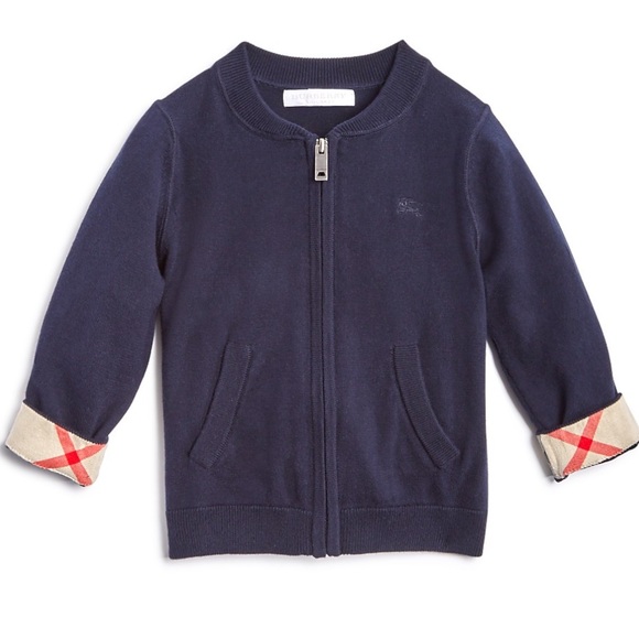 BURBERRY BABY BOY NAVY BLUE CARDIGAN SIZE 12m